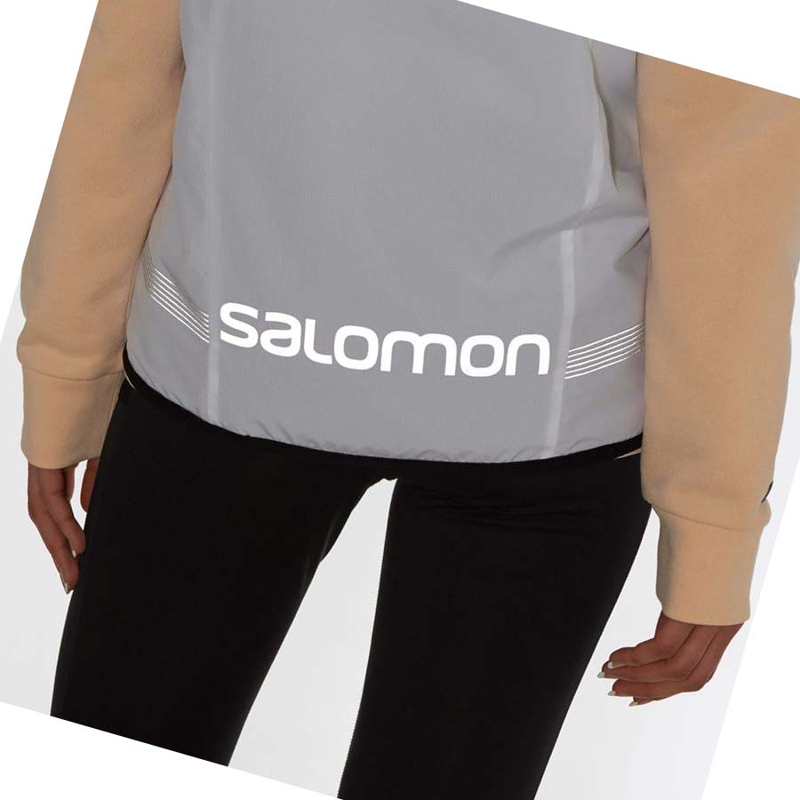 Salomon OUTLIFE REVERSIBLE UTILITY U WINDBREAKERS Erkek Ceket Beyaz Siyah | TR 3271ZUT